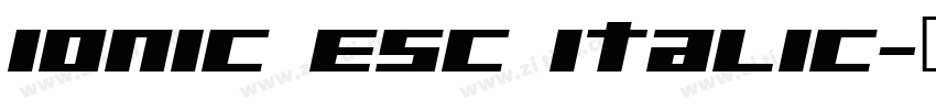 Ionic ESc Italic字体转换